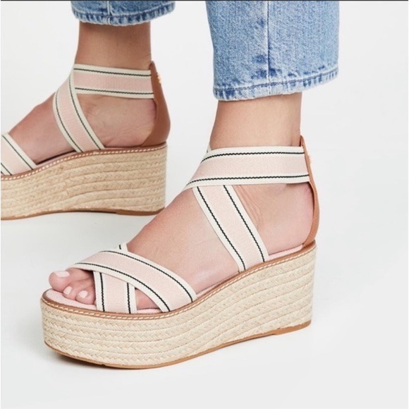 Tory Burch Shoes - TORY BURCH Frieda Espadrille Platform Sandal, blush & tan, new in box, size 8